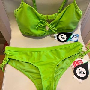 Green two piece Roxy Swim Suit